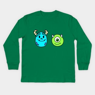 Monsters Inc Chibi Mike and Sulley Kids Long Sleeve T-Shirt